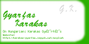 gyarfas karakas business card